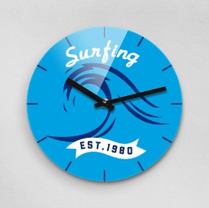 SUMMER story SURF 무소음벽시계 (대) SUM280-SURF