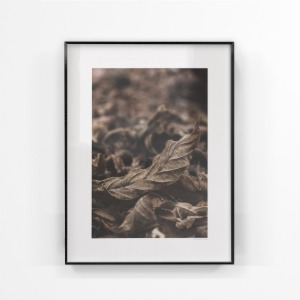 브라운 인테리어 대형사이즈 액자 가을낙엽